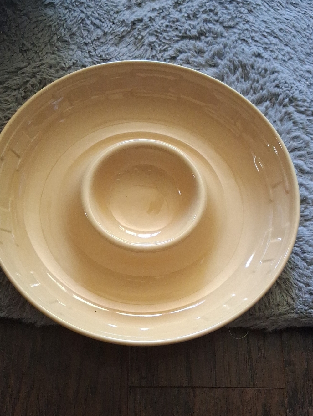 LONGABERGER POTTERY CHIP & DIP Butternut